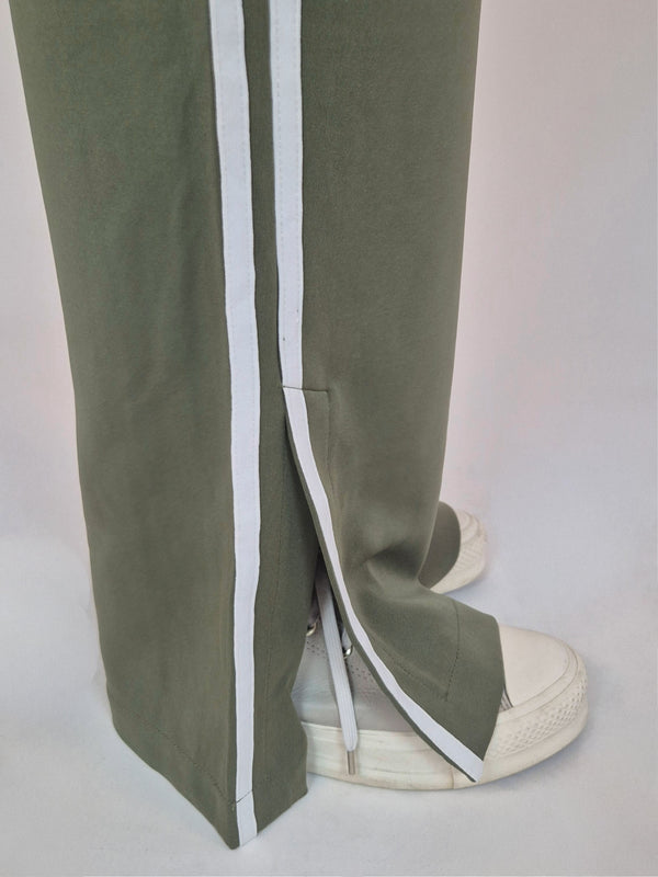 BGLVY - AMBER, Straight Leg, High-Waist, Khaki detail