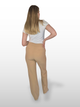 BGLVY - Damenanzughose, Straight Leg, High Waist, Beige hinten