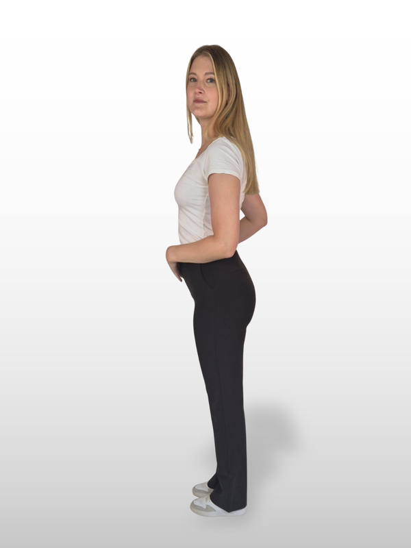 BGLVY - Damenanzughose, Straight Leg, High Waist, Black seite