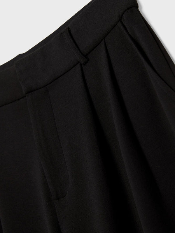 BOGILVY-LIV-DAMEN STOFFHOSE-BLACK-VORNE-DETAIL
