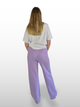 BOGILVY - EMMA, Wide Leg, Sweatpants, High-Waist, Light Purple hinten