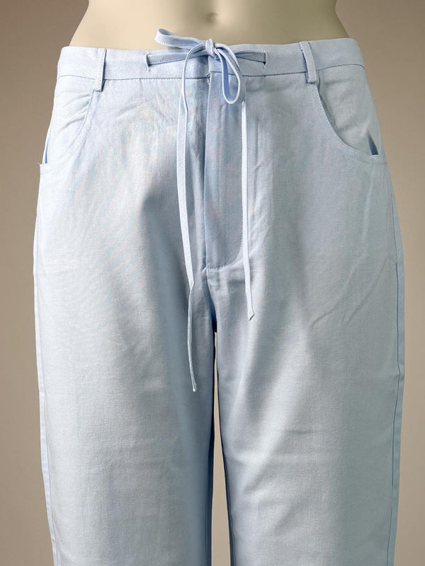 Bogilvy-Damenleinenhose-sommerhose-mit-bindegürtel-hellblau