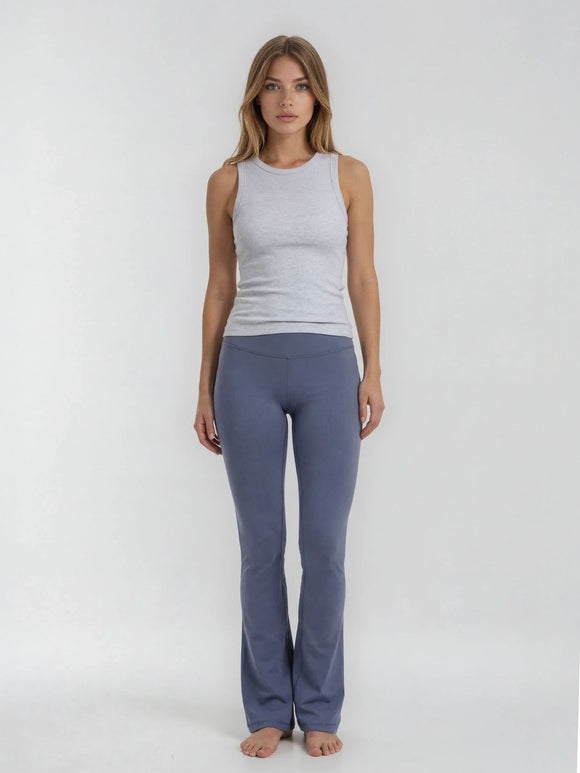 Bogilvy-Nylon Flared leggings-graublau-vorne