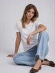 Bogilvy-Perla-Hellblaue Light Denim Stoffhose