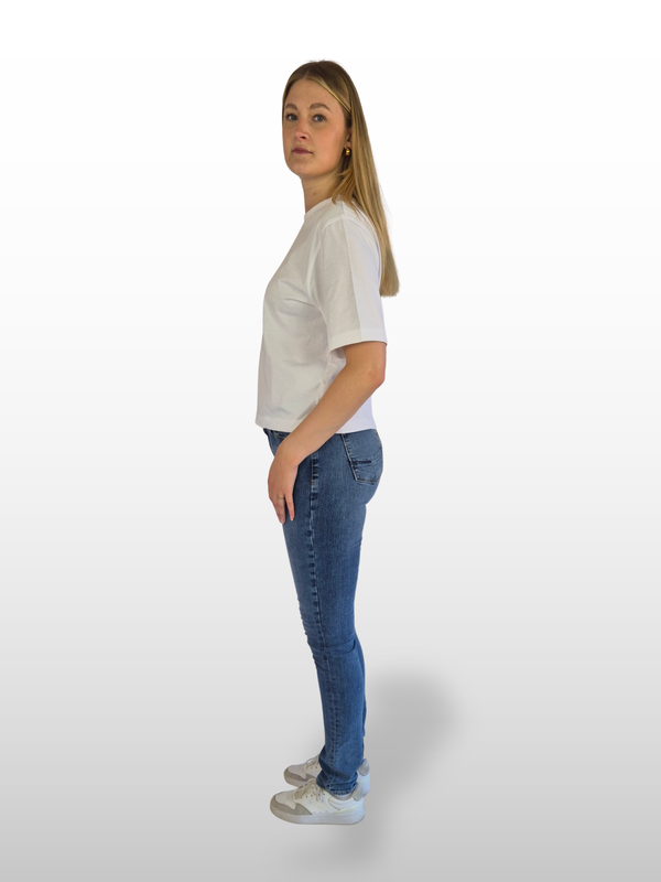 CROSS JEANS - ALAN, Skinny Fit, Mid-Waist, Sky Blue Used seite