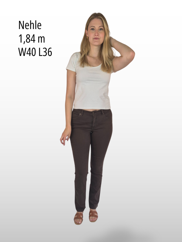 MAC - MELANIE, Straight Fit, High-Waist, Deep Brown Vorne