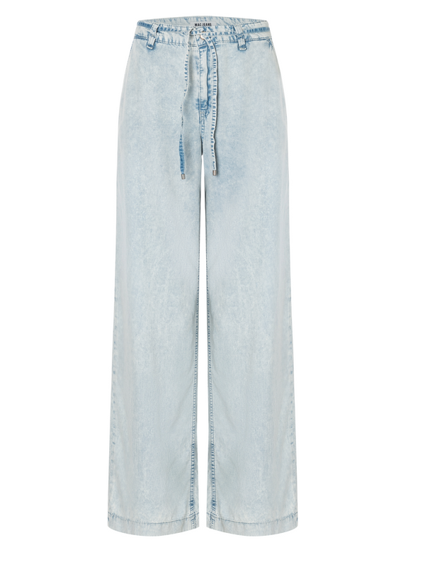 MAC - WENDY, Palazzo, Ultra Soft Denim, High Waist, Stormy Authentic