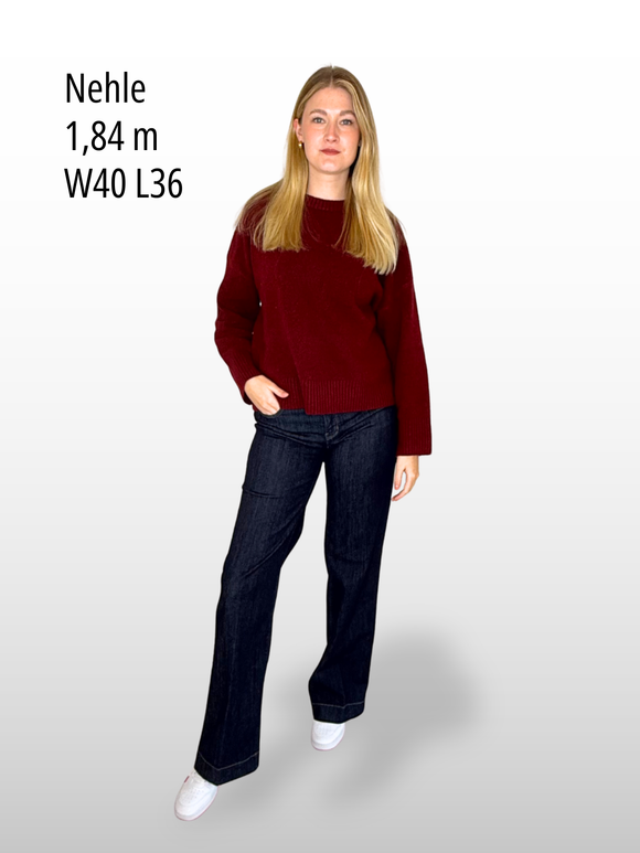 MAC - Wide Leg Palazzo, Straight Fit, High-Waist, Fashion Rinsed vorne