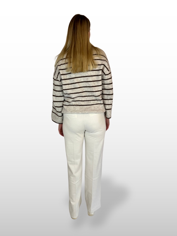 MAC Chiara Smart, Straight Fit, High-Waist, Vintage White hinten