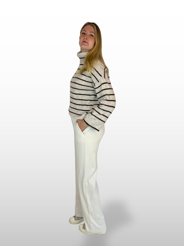 MAC Chiara Smart, Straight Fit, High-Waist, Vintage White seite