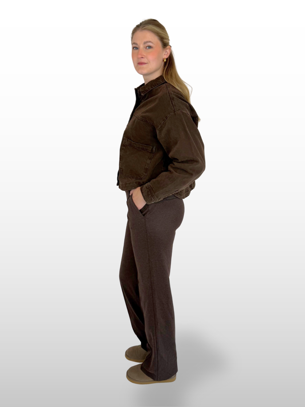 MAC Chiara Smart Straight Fit High Waist Truffle Brown Seite