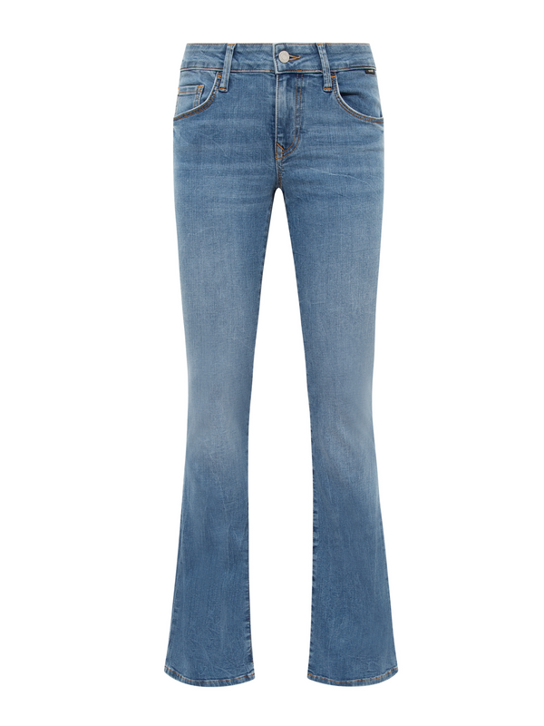MAVI - Bella, Mid-Waist, Slim Bootcut, Dark Brushed STR ausgestellt