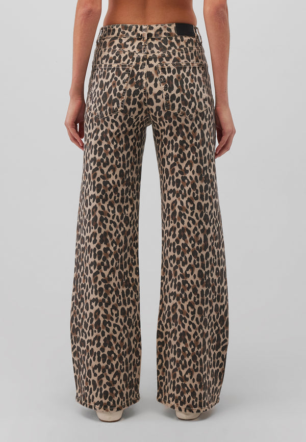 MAVI - MALIBU, High Waist, Loose Wide Leg, Leopard Denim hinten