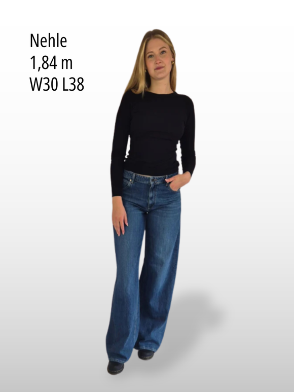 MAVI - SIENA, High Waist, Wide Leg, Dark Used Icon vorne