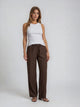 MacJeans-chiara Belt Truffle brown-100% Leinen