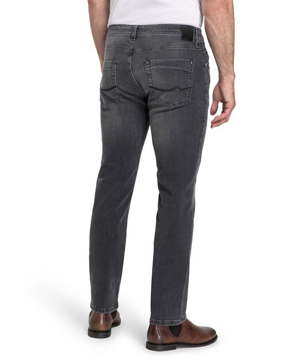 PIONEER - ERIC, Herren Jeans, Straight Fit, Mid-Waist, Black Black Used Whisker hinten