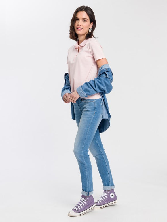 CROSS JEANS - ANYA Jeans, Slim Fit, Light Blue, Vorne, Genzkörper