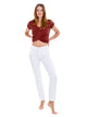 WHITEFIVE, The Unbluejeans,  White ALABASTER, Slim Fit, Mid Waist, L28, L30, L32, L34, L36, L38, weiß, Damenhose, Damenjeans, weiße Hose, Ganzkörper
