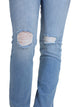 Bogilvy - Slim Fit - Mid Waist - Light Blue Used - FANCY - Länge 34 - L34 - Länge 36 - L36 - Länge 38 - L38 - vorne - Knie - Risse - Detailansicht
