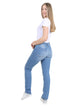 Bogilvy - Slim Fit - Mid Waist - Light Blue Used - FANCY - Länge 34 - L34 - Länge 36 - L36 - Länge 38 - L38 - hinten- Ganzkörper - Rückansicht
