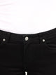 Screvet - Slim Fit - Mid Waist - Black - EMPLOY - Länge 34 - L34 - Länge 36 - L36 - Länge 38 - L38 - vorne - Knopf - Detailansicht