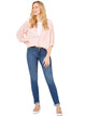 PADDOCK'S - PAT MOTION&COMFORT, Slim Fit, Medium Stone, Blue, High Waist, Länge 34 - L34 - Länge 36 - L36 - Länge 38 - L38 - vorne - Ganzkörper - Vorderansicht