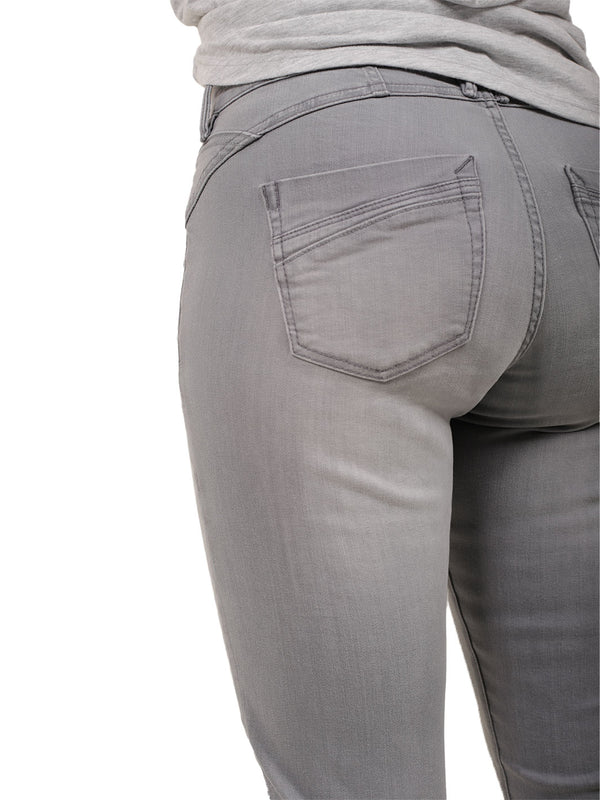 PADDOCK'S, LUCY, Skinny Fit, Grey Heavy Wash, Mid Waist, Länge 34 - L34 - Länge 36 - L36 - Länge 38 - L38 - hinten - Gesäß - Detailansicht
