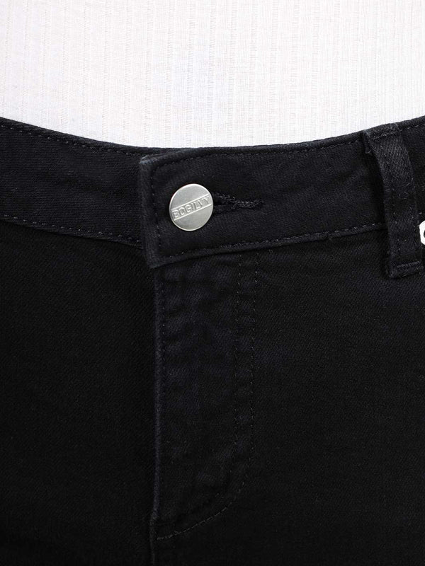Bogilvy - Bootcut - Mid Waist - Black - SMARTLY - Länge 34 - L34 - Länge 36 - L36 - vorne - Knopf - Detailansicht