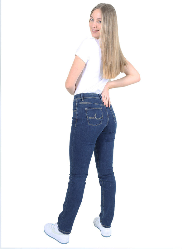 PIONEER - BETTY, Straight Fit, Mid Blue, Mid Waist, Länge 34 - L34 - Länge 36 - L36 - Länge 38 - L38 - hinten - Ganzkörper - Rückansicht 