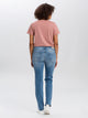 CROSS JEANS - ROSE Jeans,Straight Fit, Crinkle Blue Used, High Waist,  Länge 30 - L 30 - Länge 32 - L 32 - Länge 34 - L34 - Länge 36 - L36 - Ganzkörper - Rückansicht