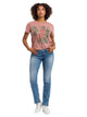 CROSS JEANS - ROSE Jeans,Straight Fit, Crinkle Blue Used, High Waist,  Länge 30 - L 30 - Länge 32 - L 32 - Länge 34 - L34 - Länge 36 - L36 - vorne - Ganzkörper - Vorderansicht